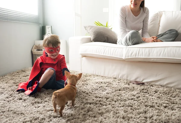 hospedagem e hotelzinho creche para PET Lylicas Dog Hotel depositphotos 45147587 stock photo family with dog at home1